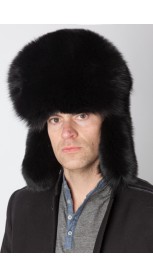 Schwarzfuchspelz Mütze - russischen Stil